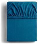 Medvilnės paklodė su guma „Blue Sapphire“