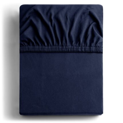 Medvilnės paklodė su guma „Navy Blue“