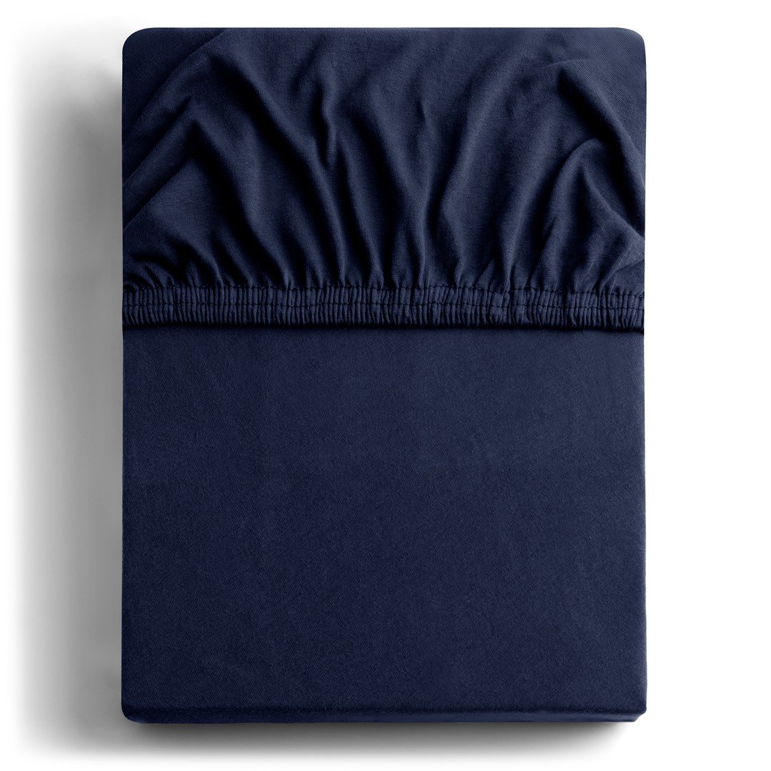 Medvilnės paklodė su guma „Navy Blue“ Medvilnės paklodė su guma „Navy Blue“