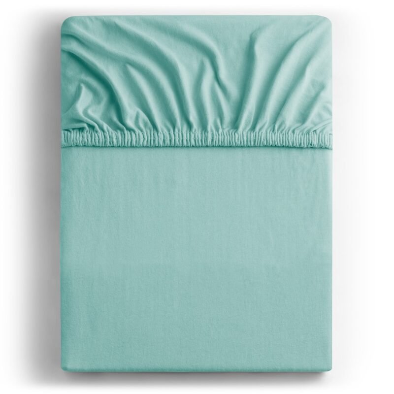 Medvilnės paklodė su guma „Light Turquoise“